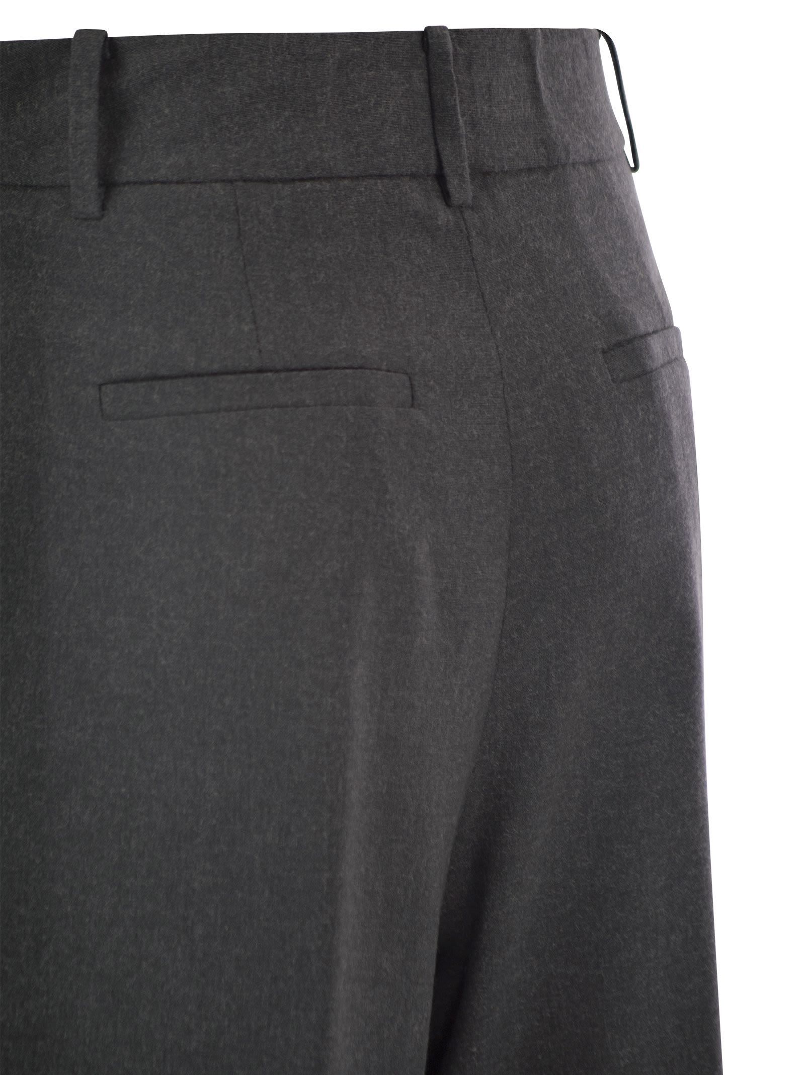 Herno Resort Trousers In Melange Fabric In Black