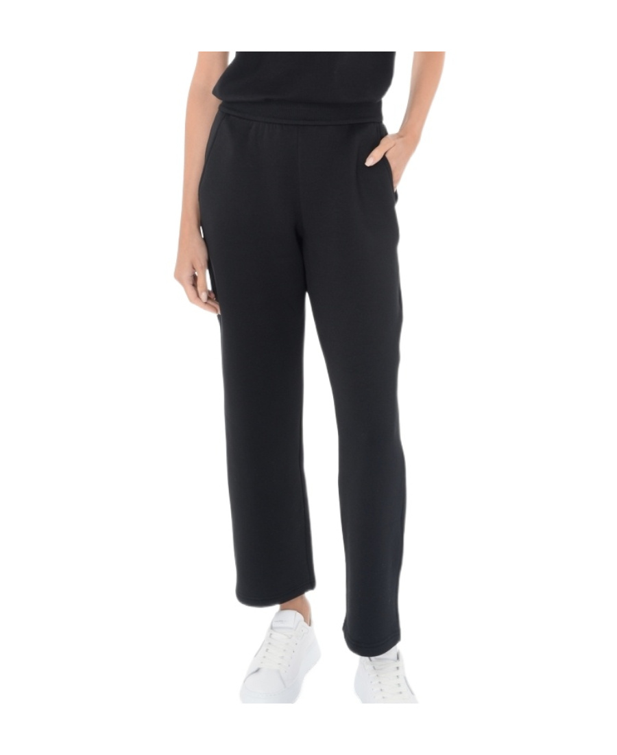 Max Mara Wide-leg Pants With Clean Waistband In Black