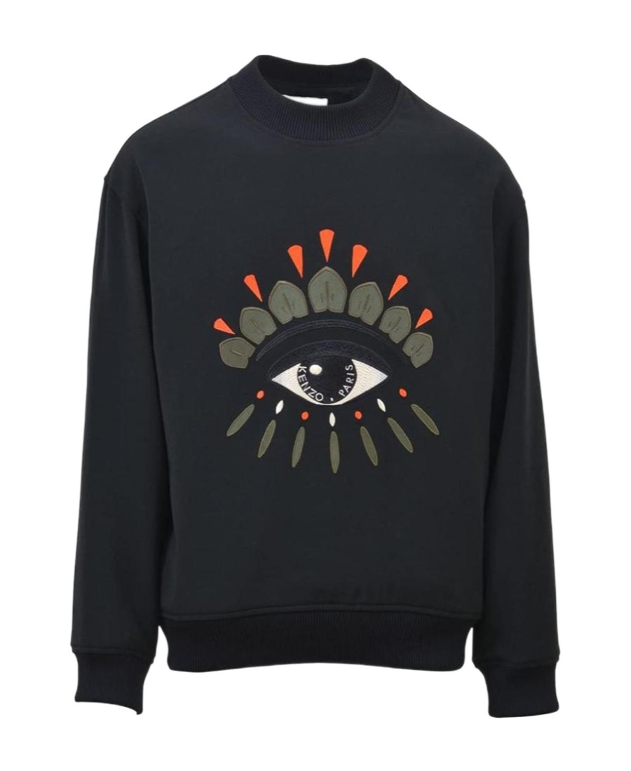 Kenzo Eye Pattern Sweater In Black
