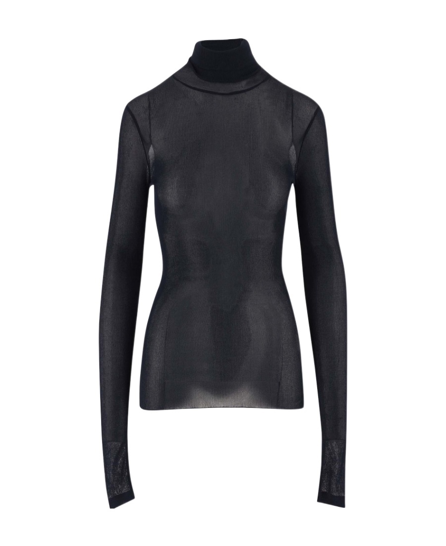 Ami Alexandre Mattiussi Ami Ribbed Turtleneck Knitted Jumper In Blue