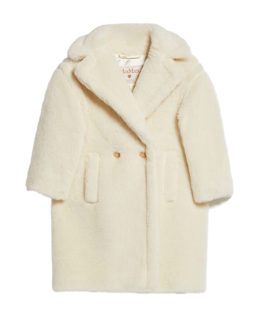Max Mara Double-breasted Wool Coat In White