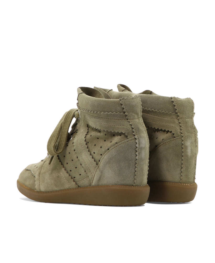 Isabel Marant Bobby Lace-up Wedge Sneakers In Green
