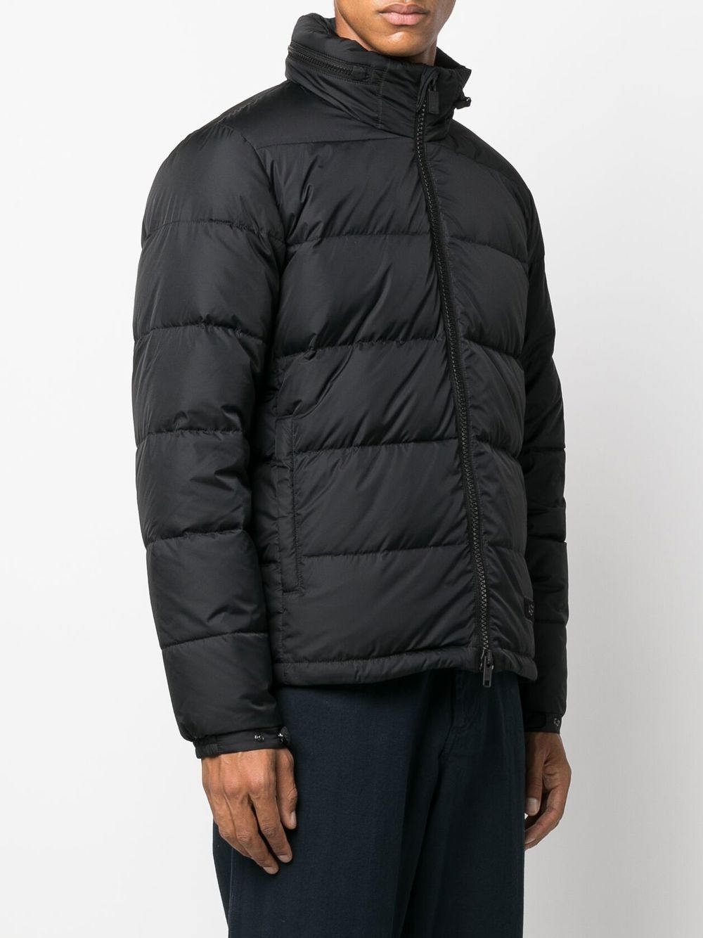 Aspesi Padded Zip-up Jacket In Black