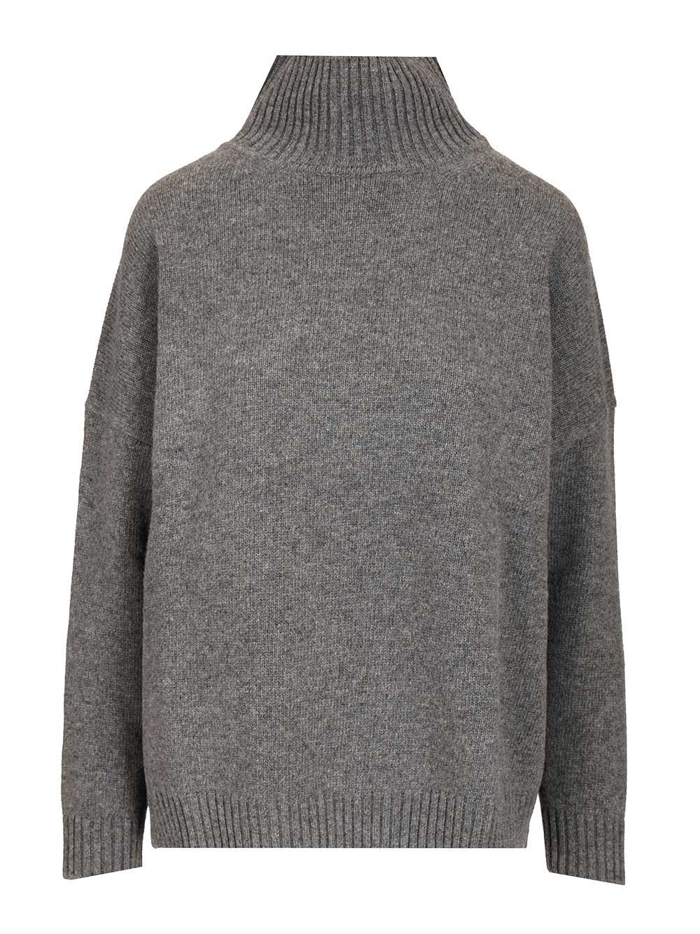 Weekend Max Mara Long-sleeved Sweater In Gray