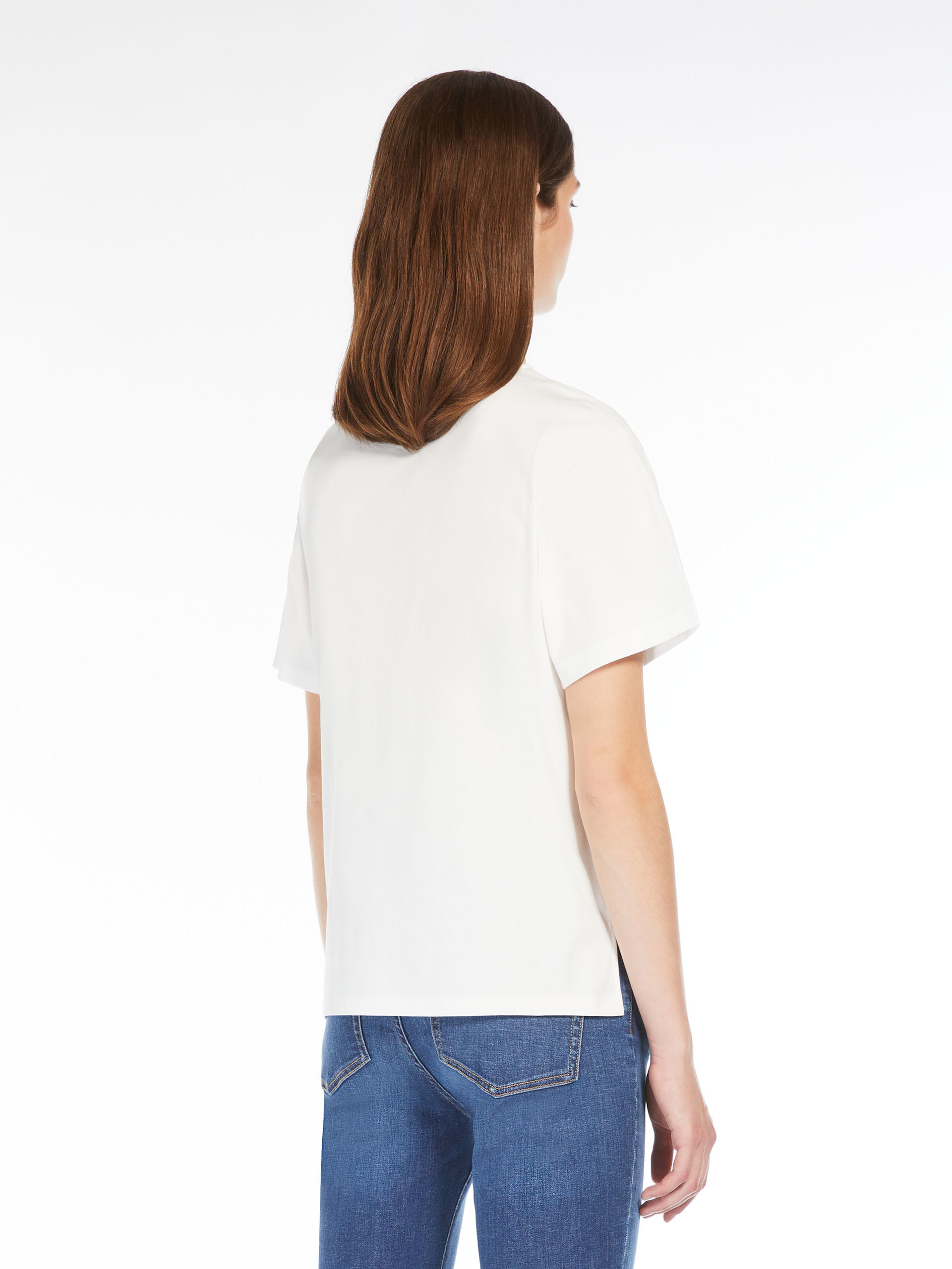 Weekend Max Mara Logo Cotton T-shirt In White