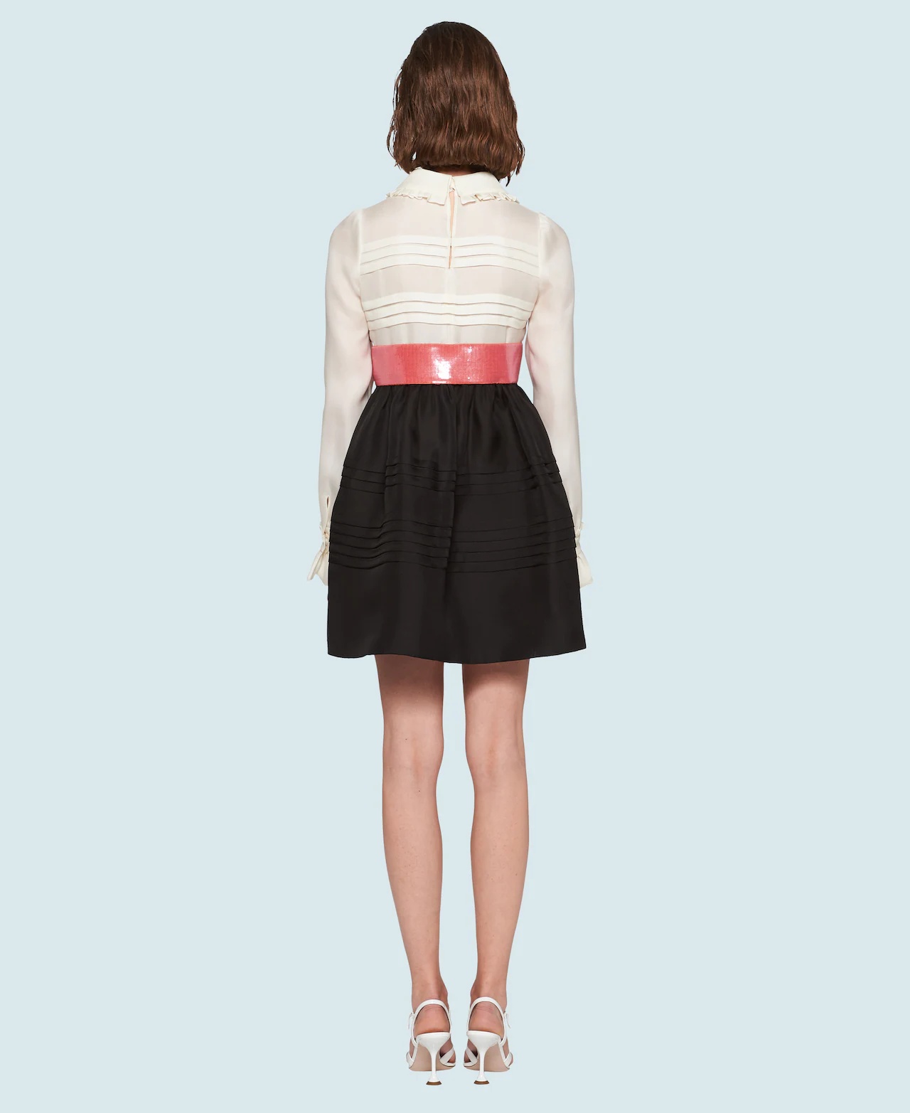 Miu Miu Belted Short Dress In Black