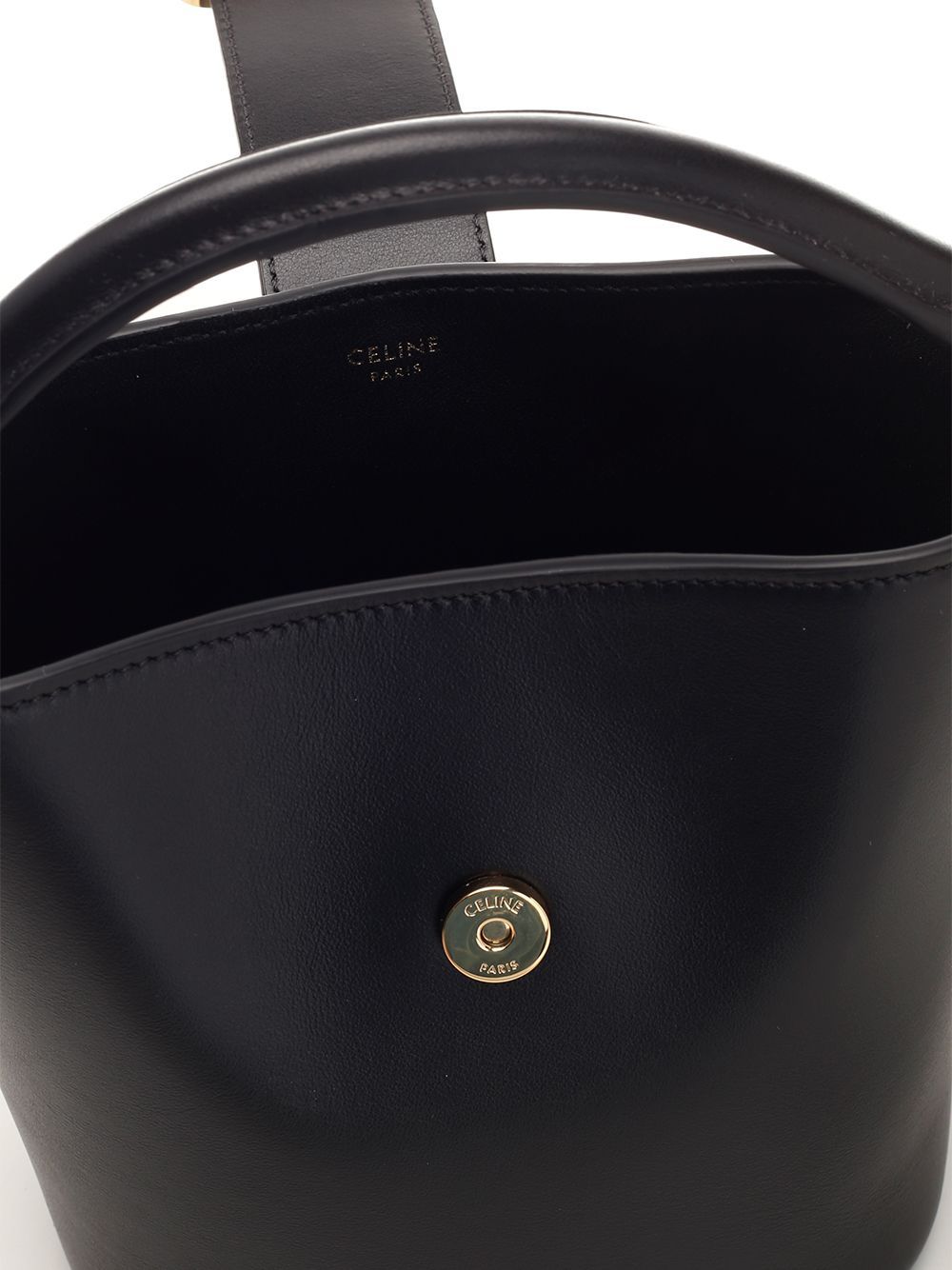 Celine Mini Bucket Louise In Smooth Calfskin In Black
