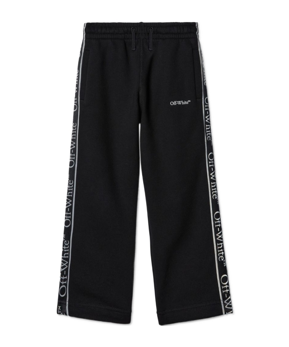 Off-white Bookish Logo Band Track Pants In Black