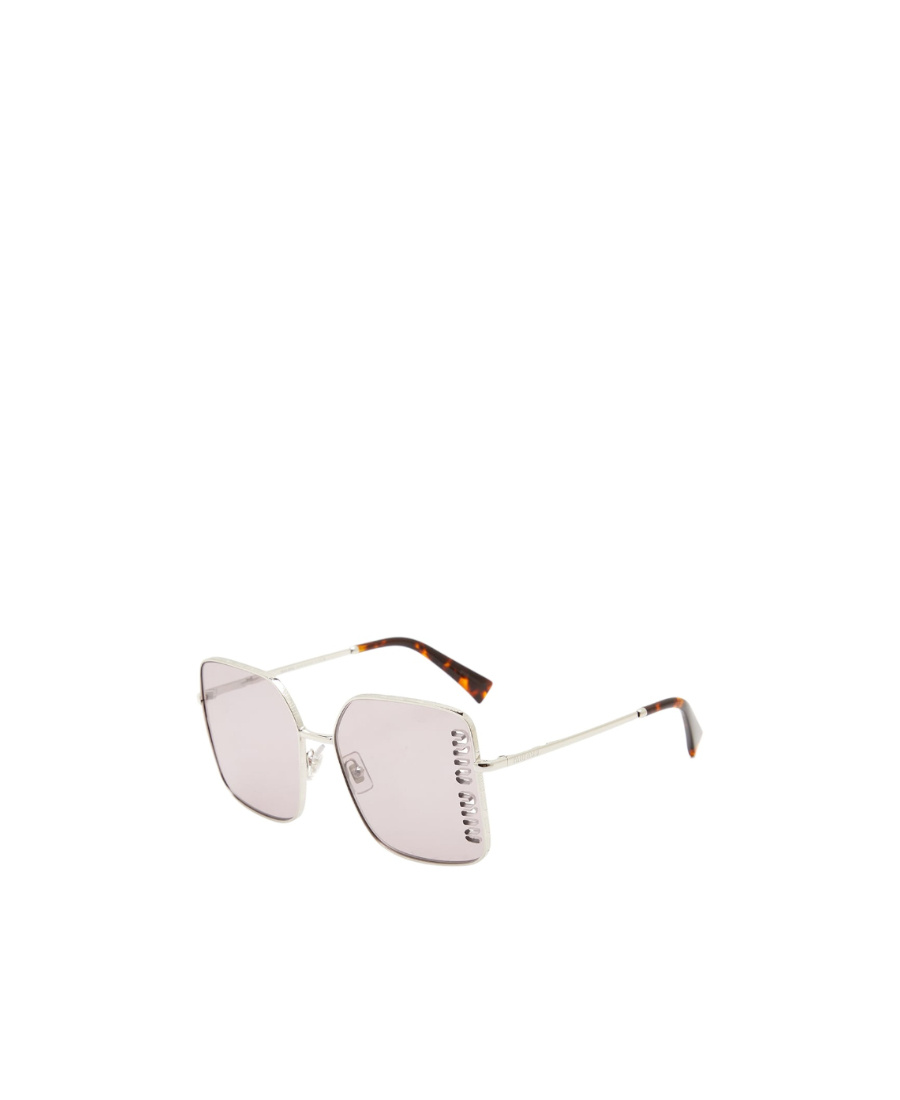 Miu Miu Logo Sunglasses In White