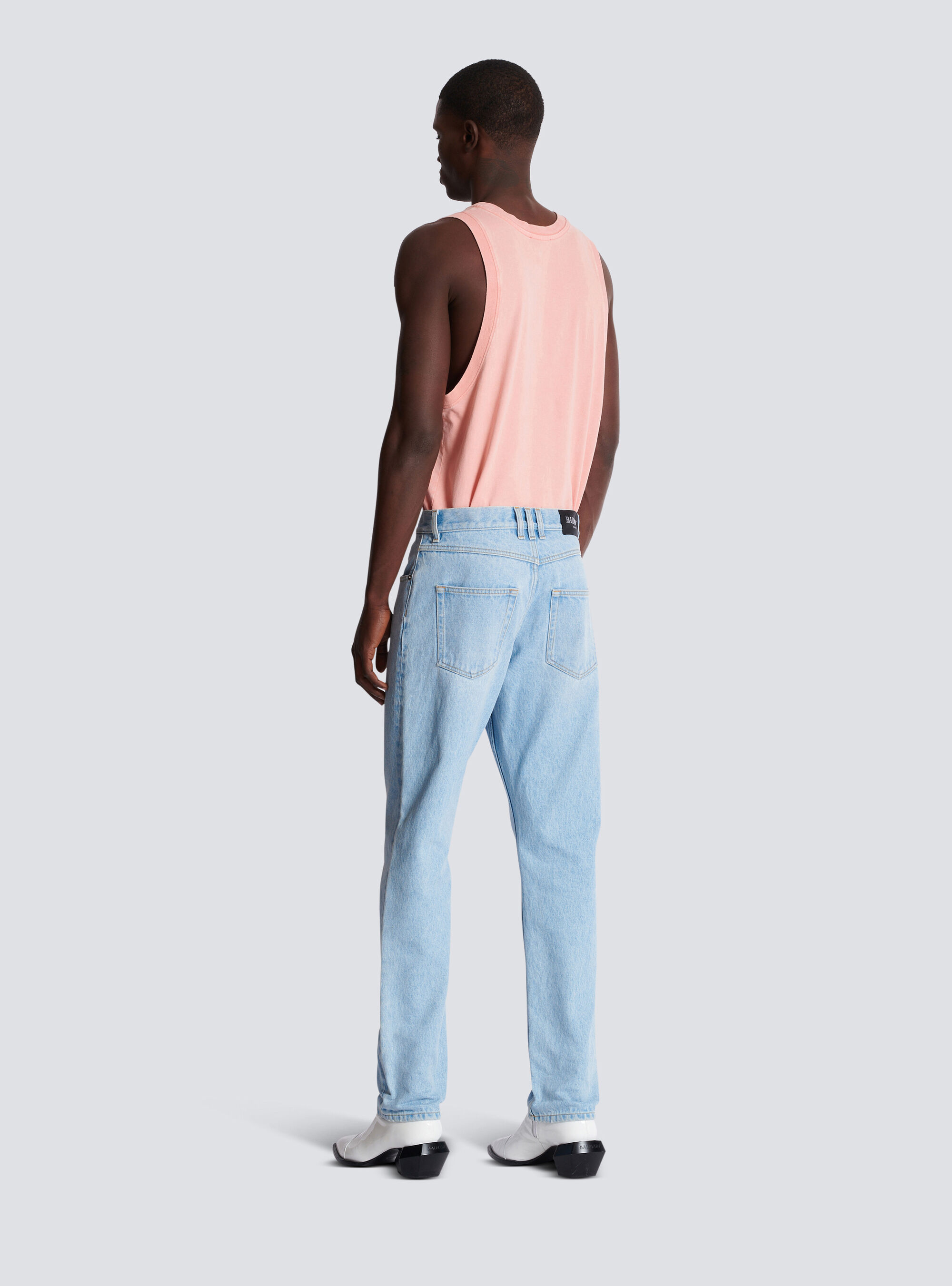 Balmain Mid-rise Straight Jeans In Blue