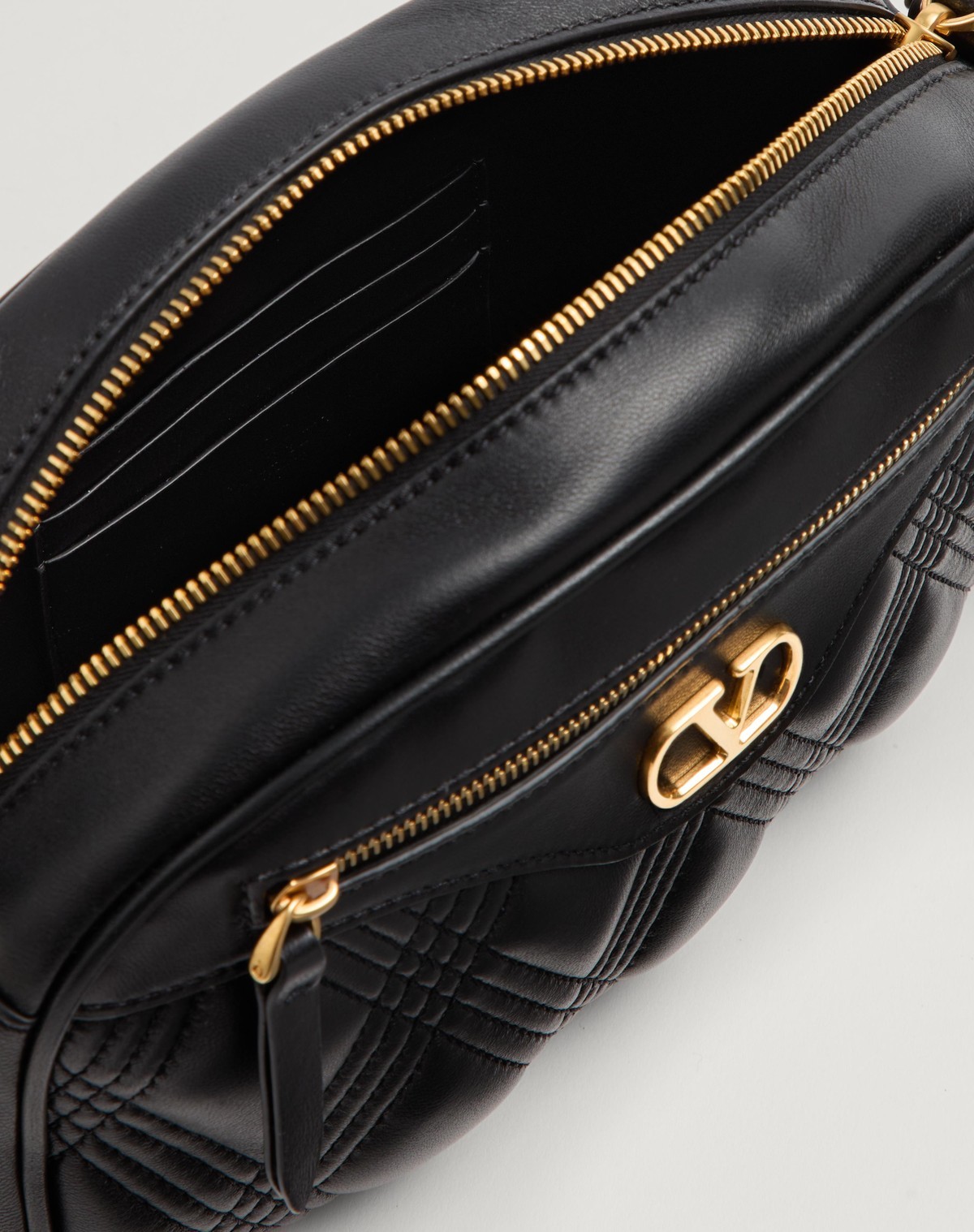 Valentino Quilted Shoulder Bag In Black
