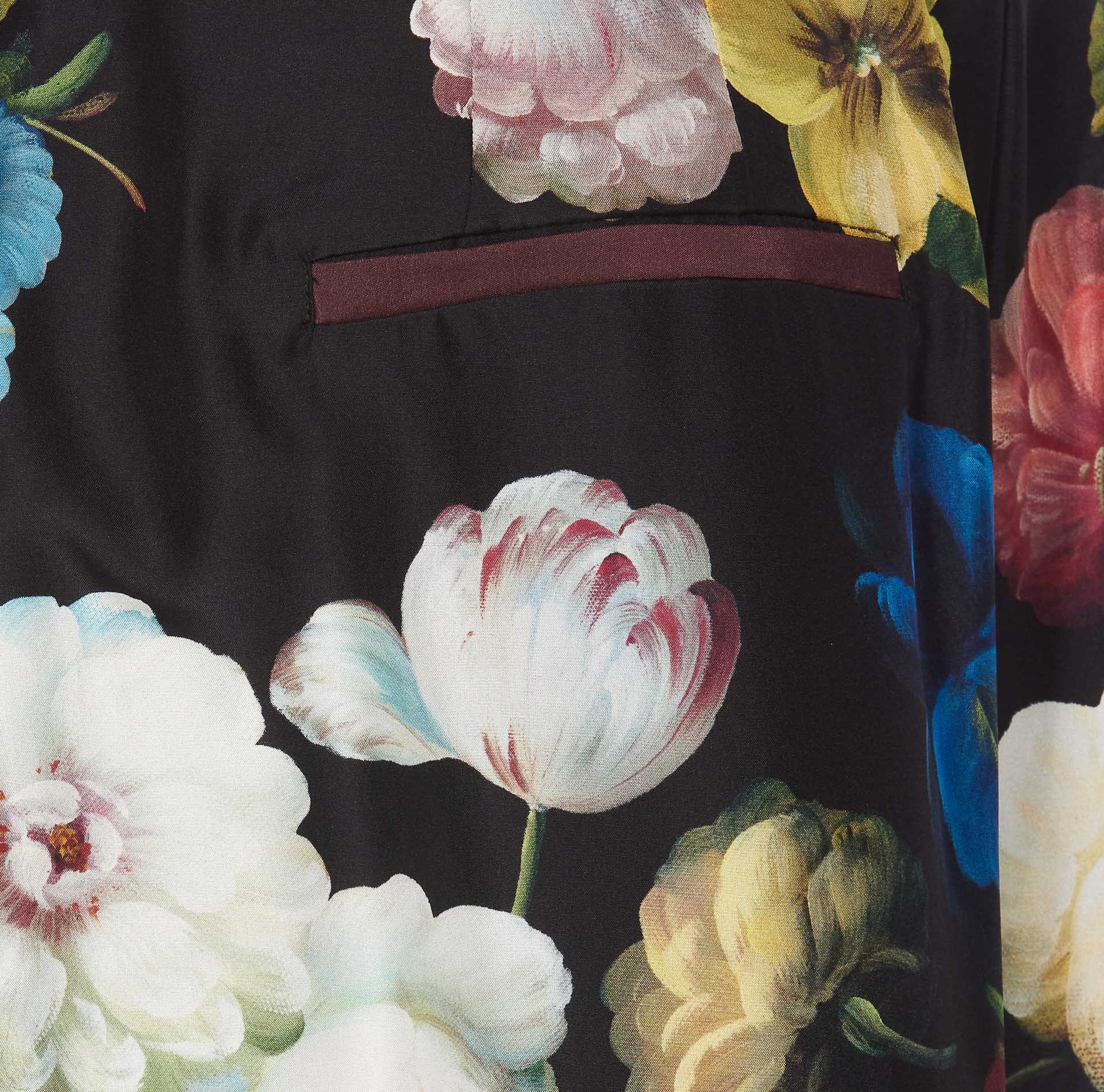 Dolce & Gabbana Multicolor Pants Frontal With Buttons In Black