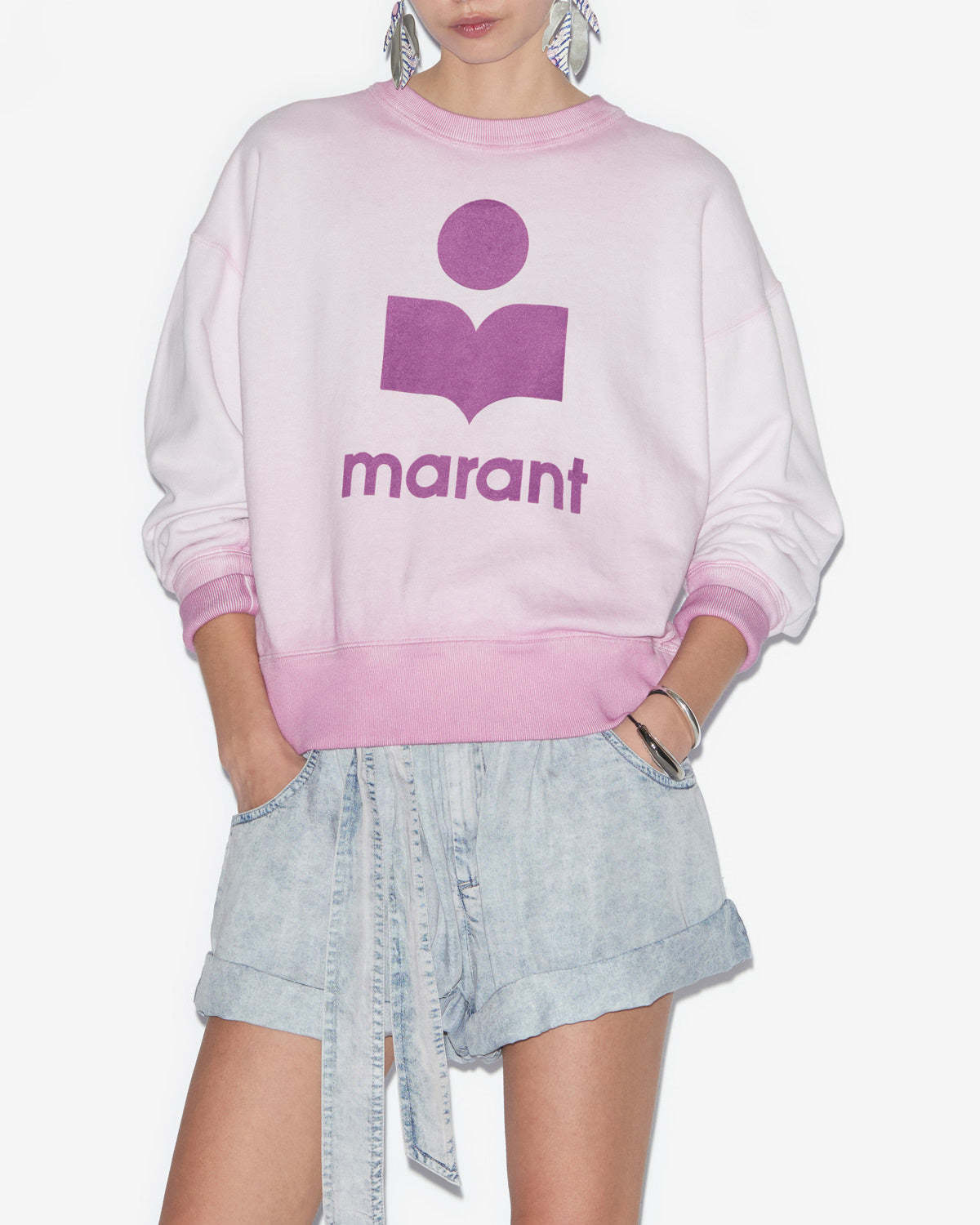 Isabel Marant Étoile Mobyli Logo-print Sweatshirt In Purple