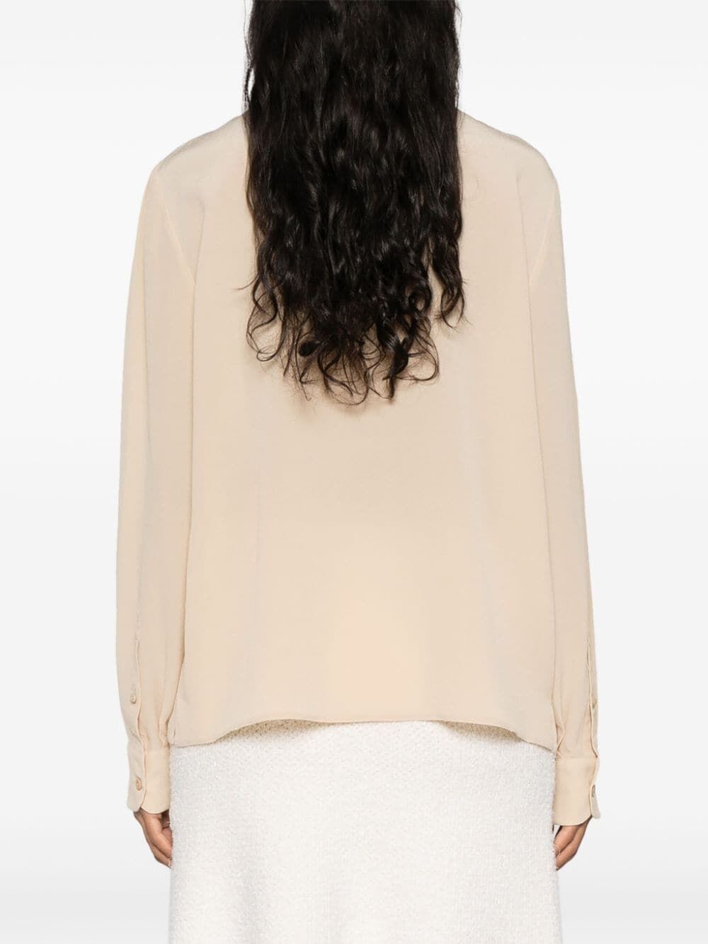 Prada Long-sleeved Shirt In Nude