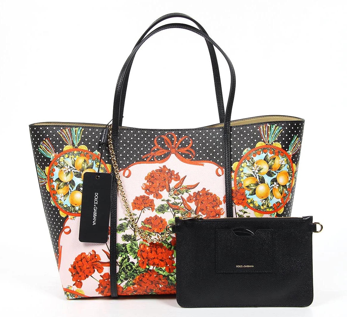 Dolce & Gabbana Logo Details Handbag In Multicolor