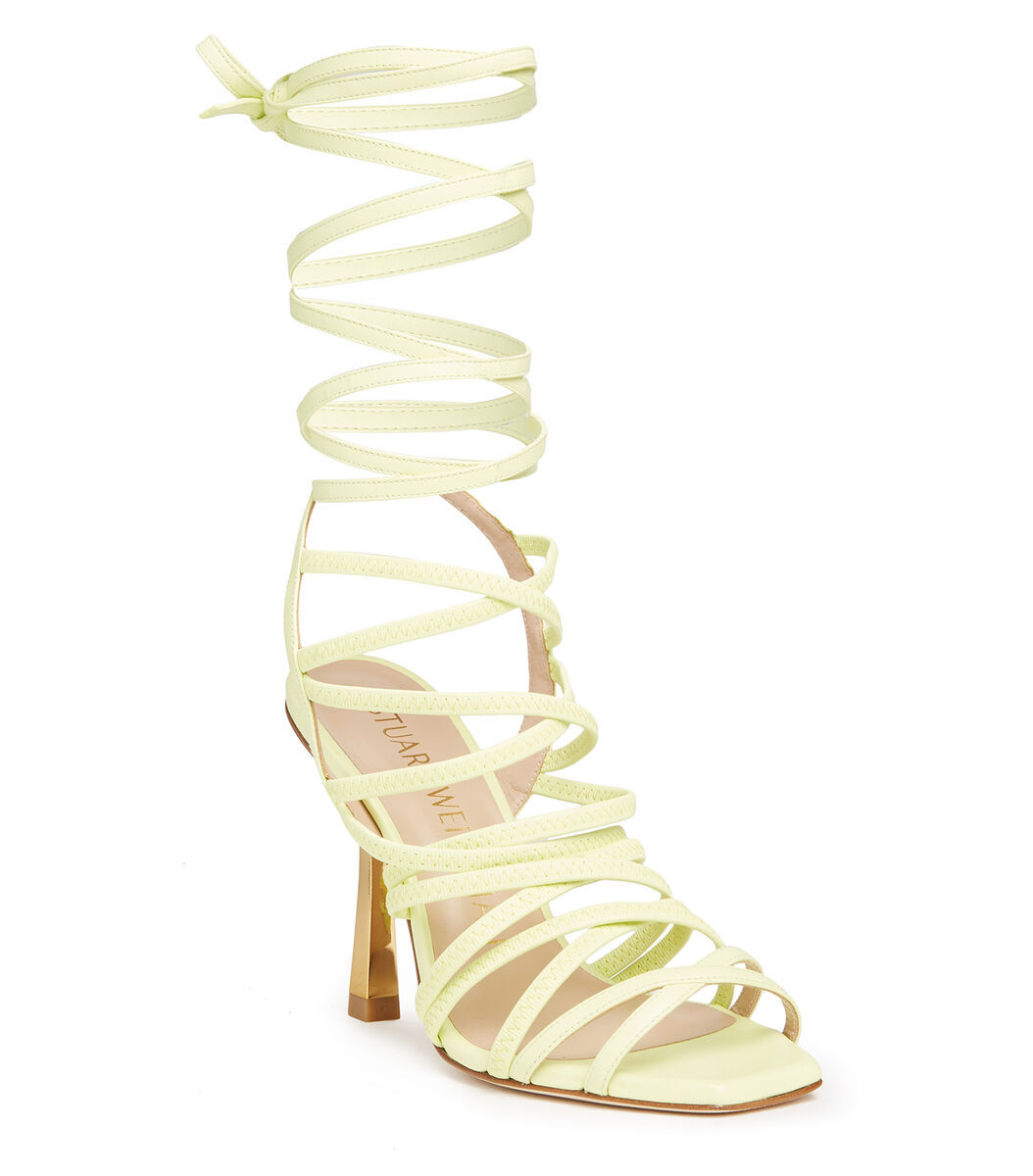 Stuart Weitzman Peep-toe, Patent-leather Booties