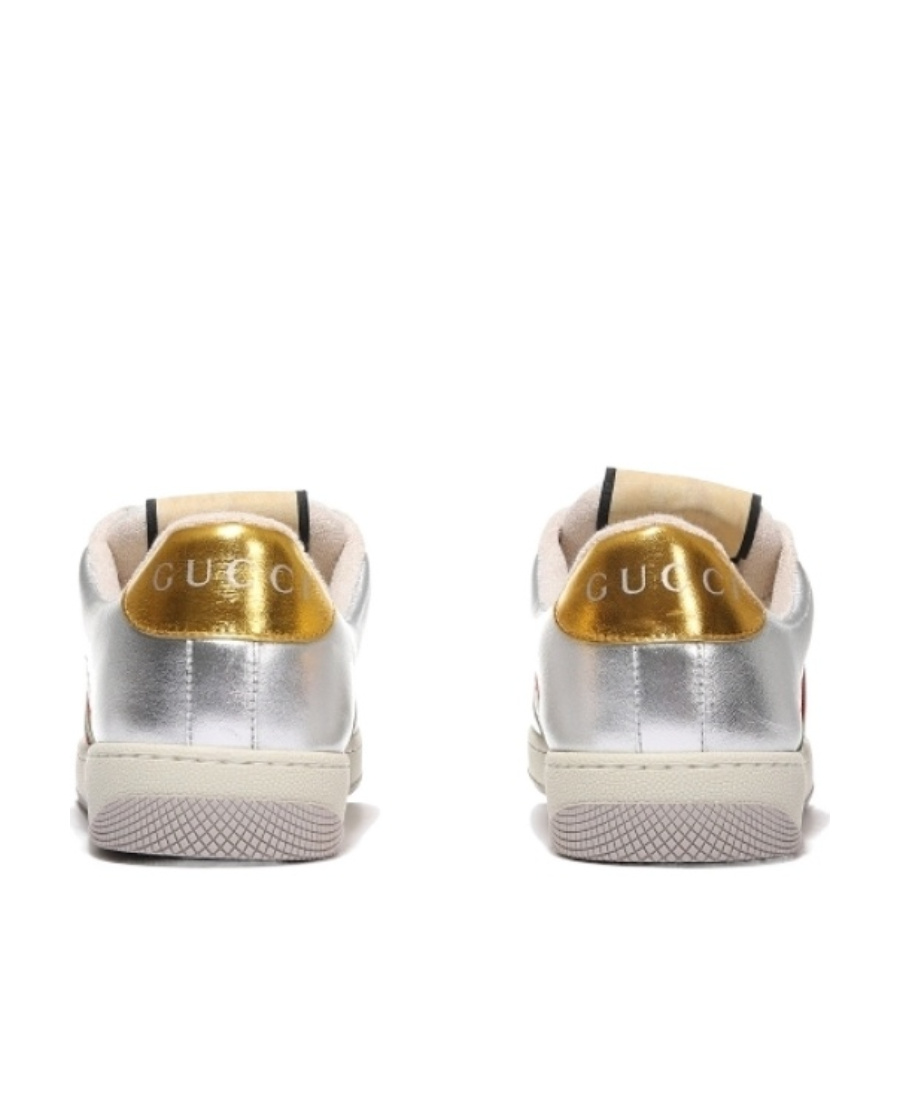 Gucci The Logo Is Tied With Low-top Casual Sneakers In Nude
