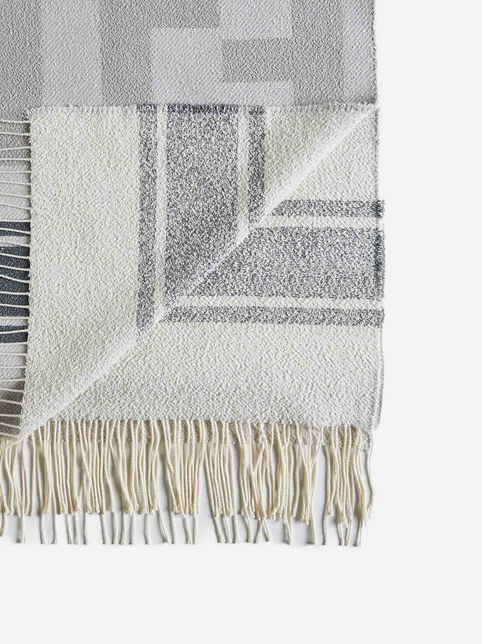 FENDI FENDI MONOGRAMMED STRIPE-PATTERNED SCARF 