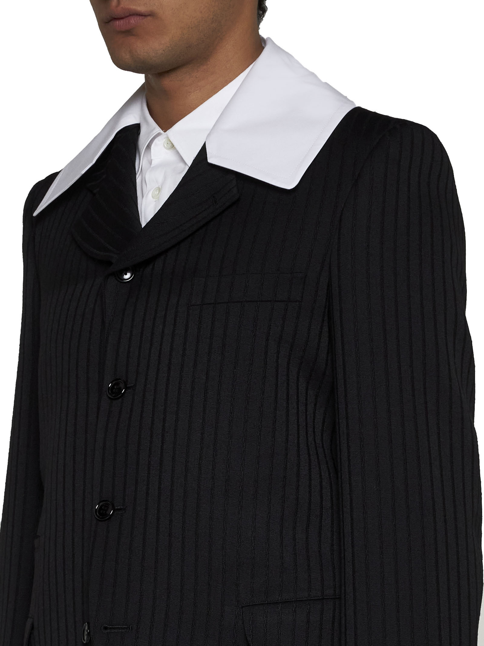 Comme Des Garçons Homme Plus Single-breasted Blazer In Black