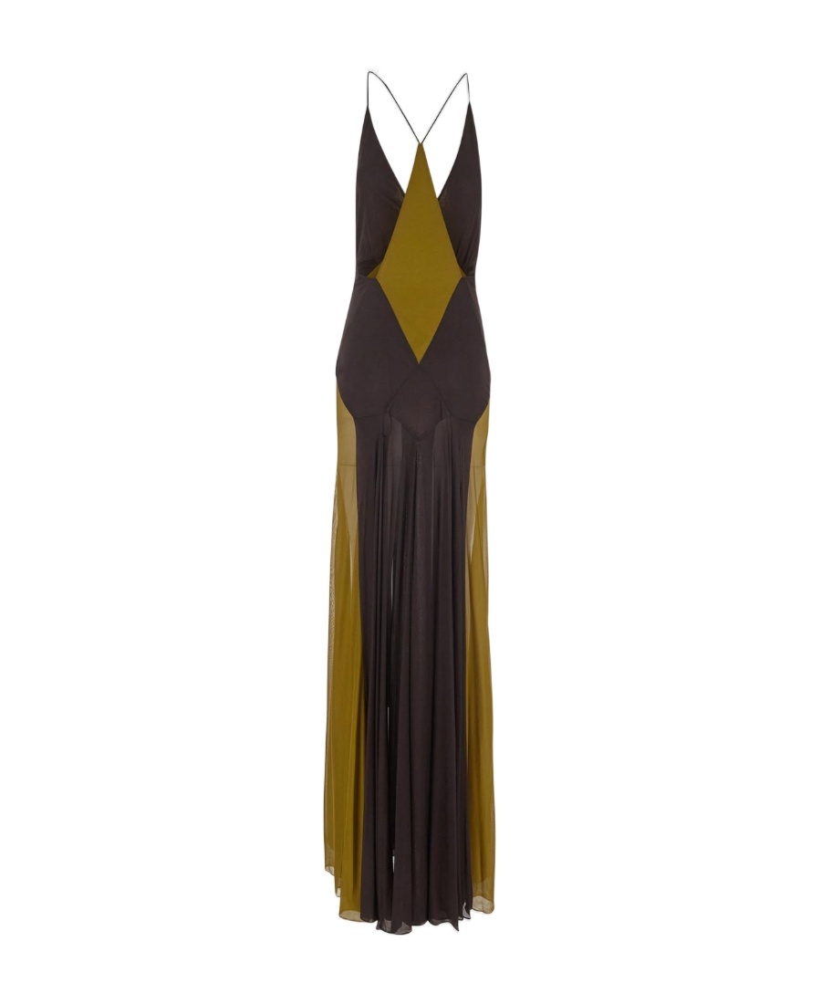 Saint Laurent Long Dress In Crepe Jersey In Black