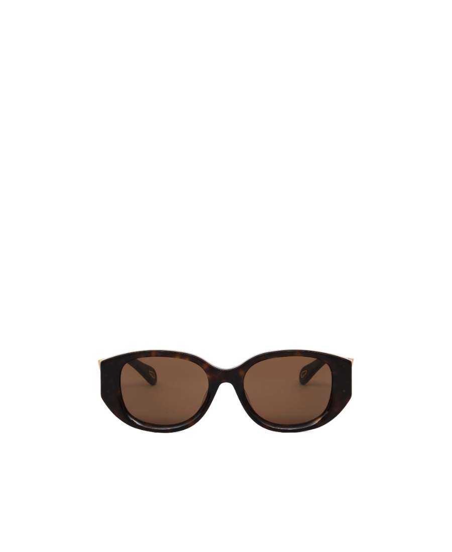 Chloé Marcie Elliptical Sunglasses In Brown
