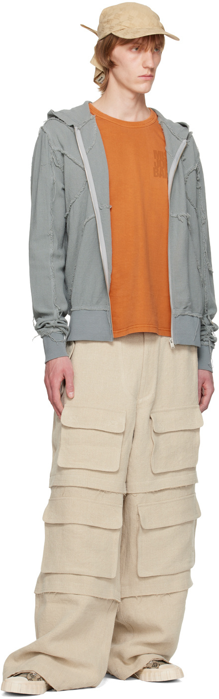 Misbhv Xjordan Barrett Joint Name Overalls Casual Pants In Nude