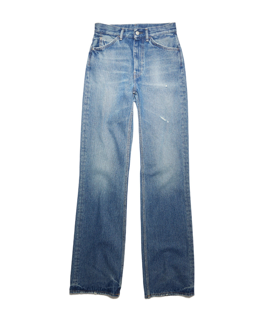 Acne Studios Distressed-effect Bootcut Jeans In Blue