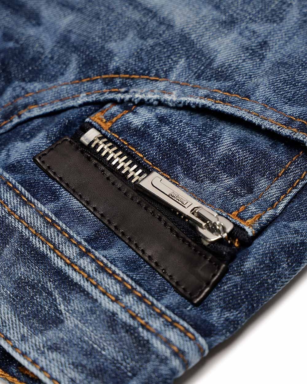 Just Cavalli Logo Denim Shorts In Blue