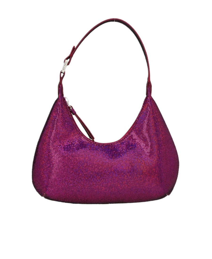 By Far Baby Amber Disco Dot Leather Bag In Red