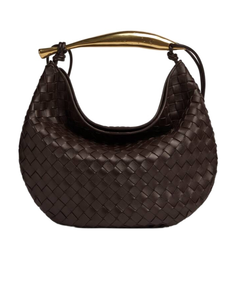 Bottega Veneta Sardine Leather Top Handle Bag In Black