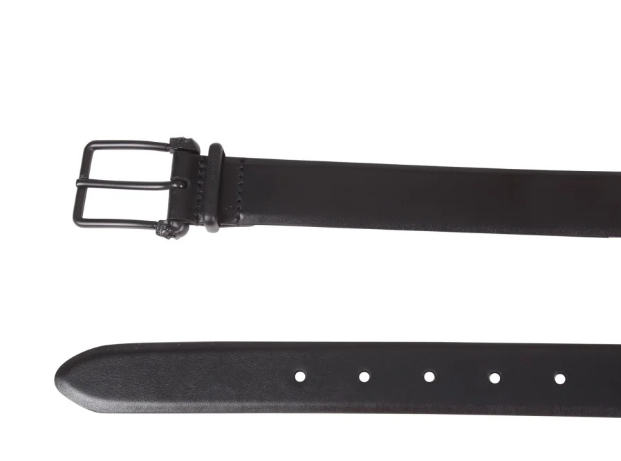 Alexander Mcqueen Logo Paint Print Belt In Black