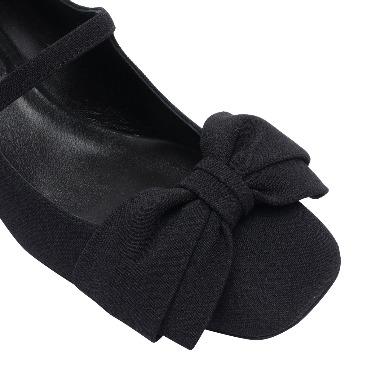 Valentino Mary Jane Block Heel Square Toe In Black
