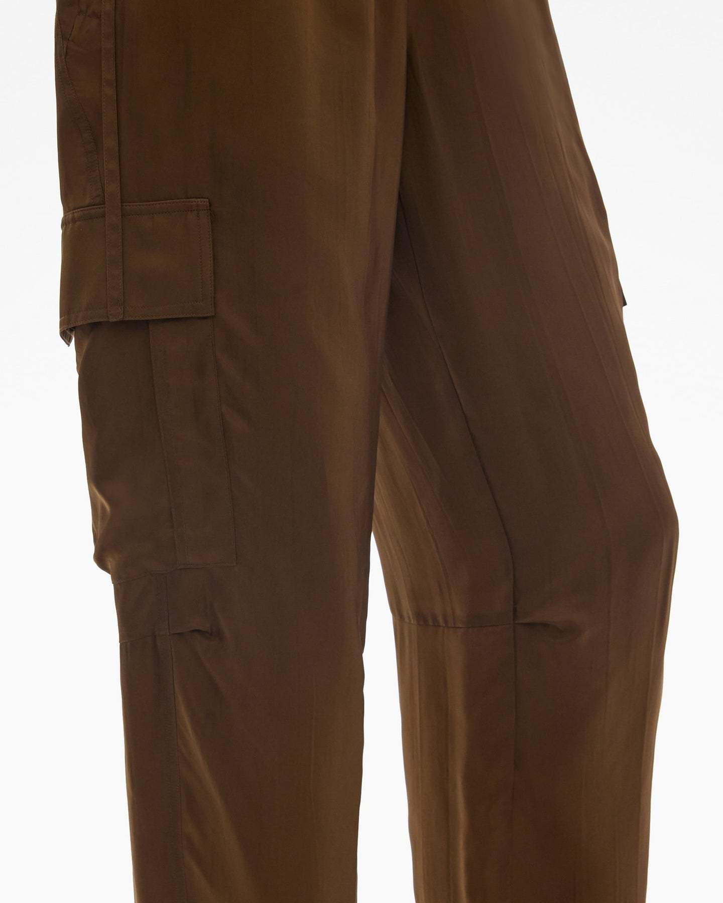 Helmut Lang Pull-on Wide-leg Cargo Pants In Brown