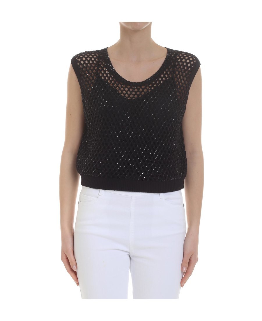 Ermanno Scervino Grid Vest In Black