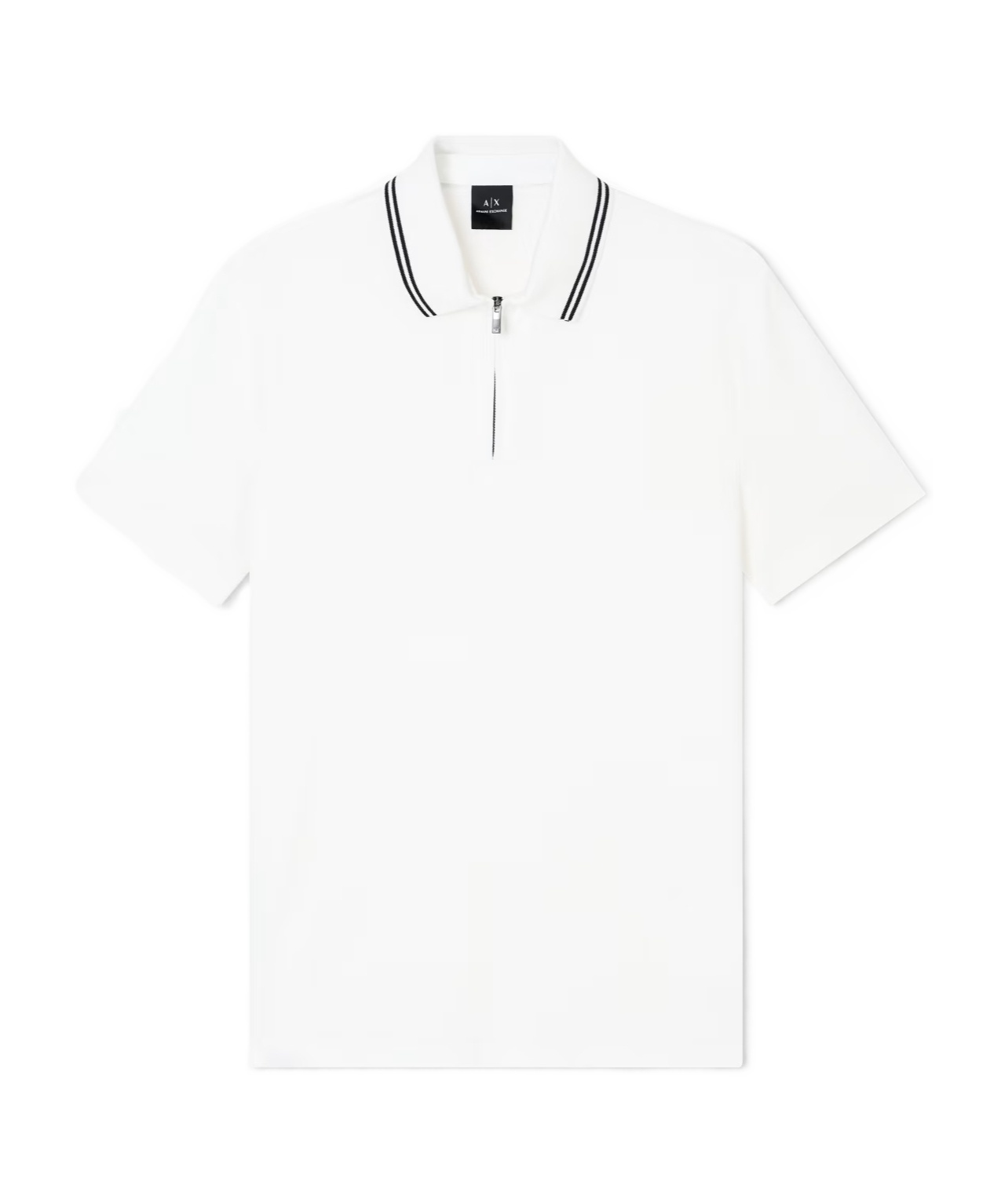 Armani Exchange Short Sleeve Polo Shirt In White