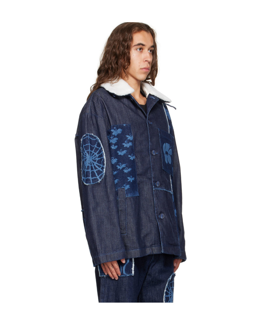 Mcq By Alexander Mcqueen Button Denim Coat In Black