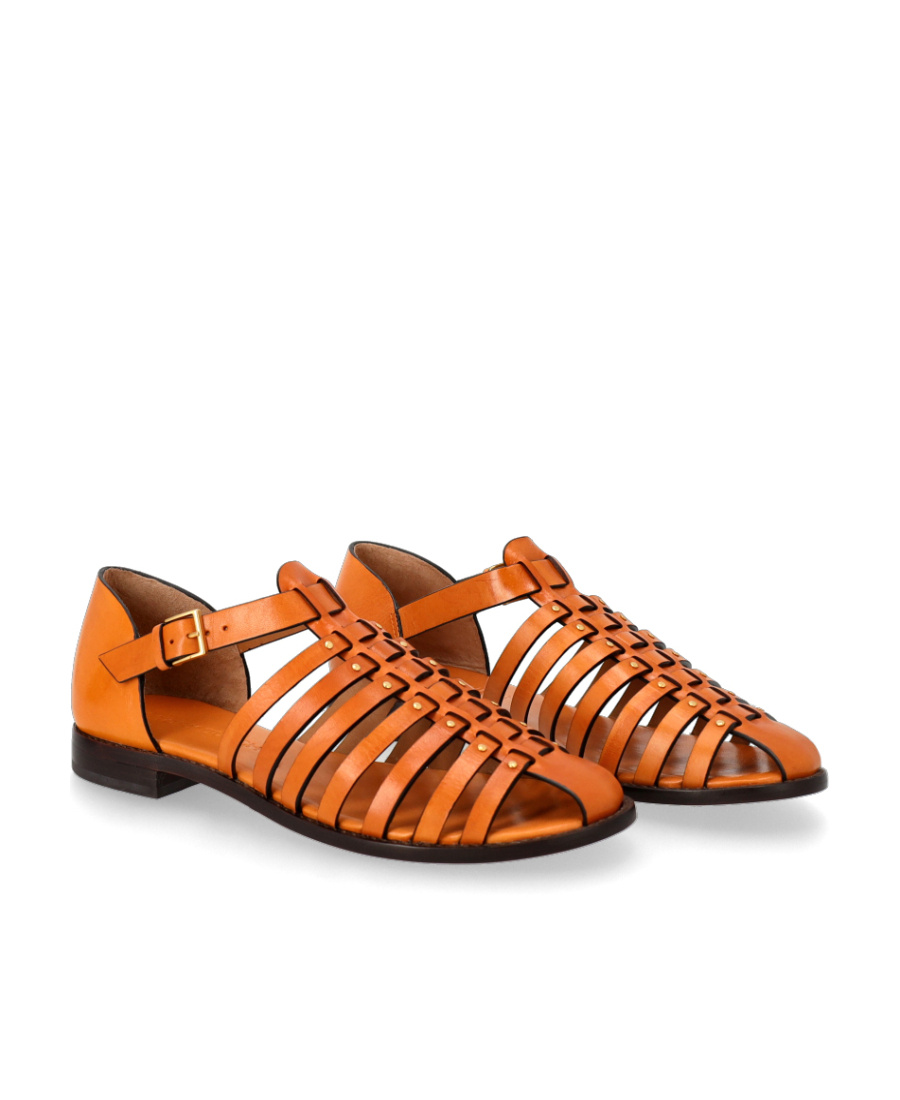 Tory Burch Logo Sandals In Orange
