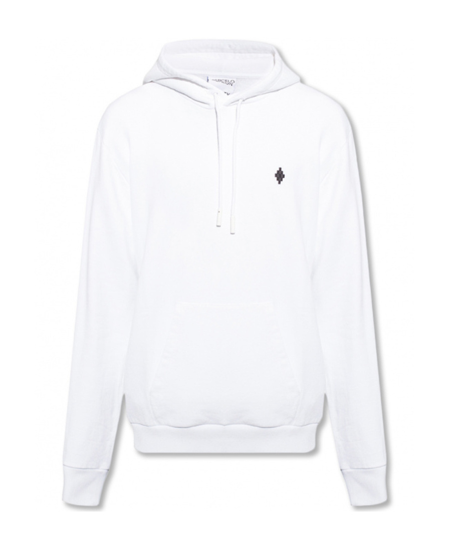 Marcelo Burlon County Of Milan Cross-motif Cotton Hoodie In White