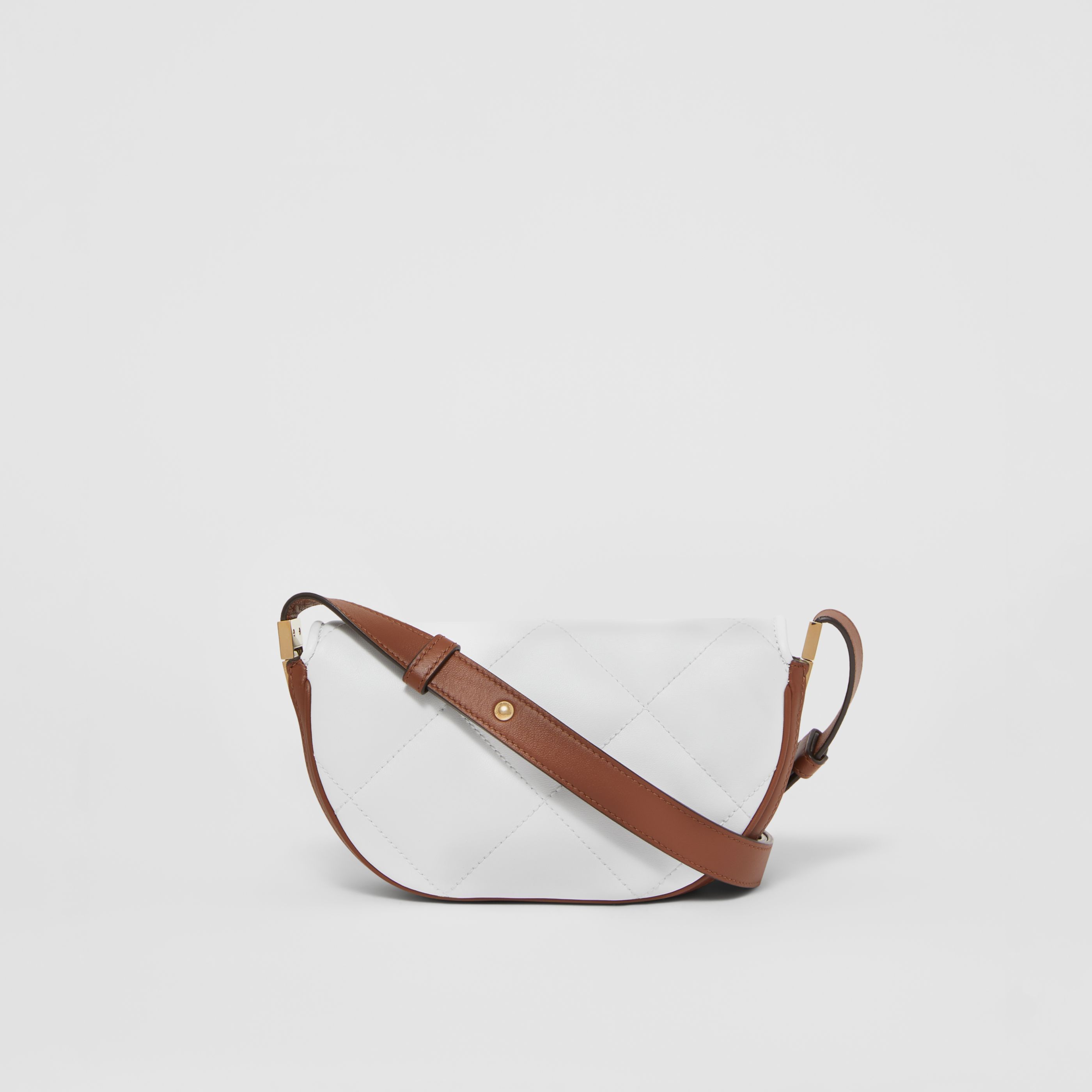 Burberry Mini Quilted Olympia Bag In White