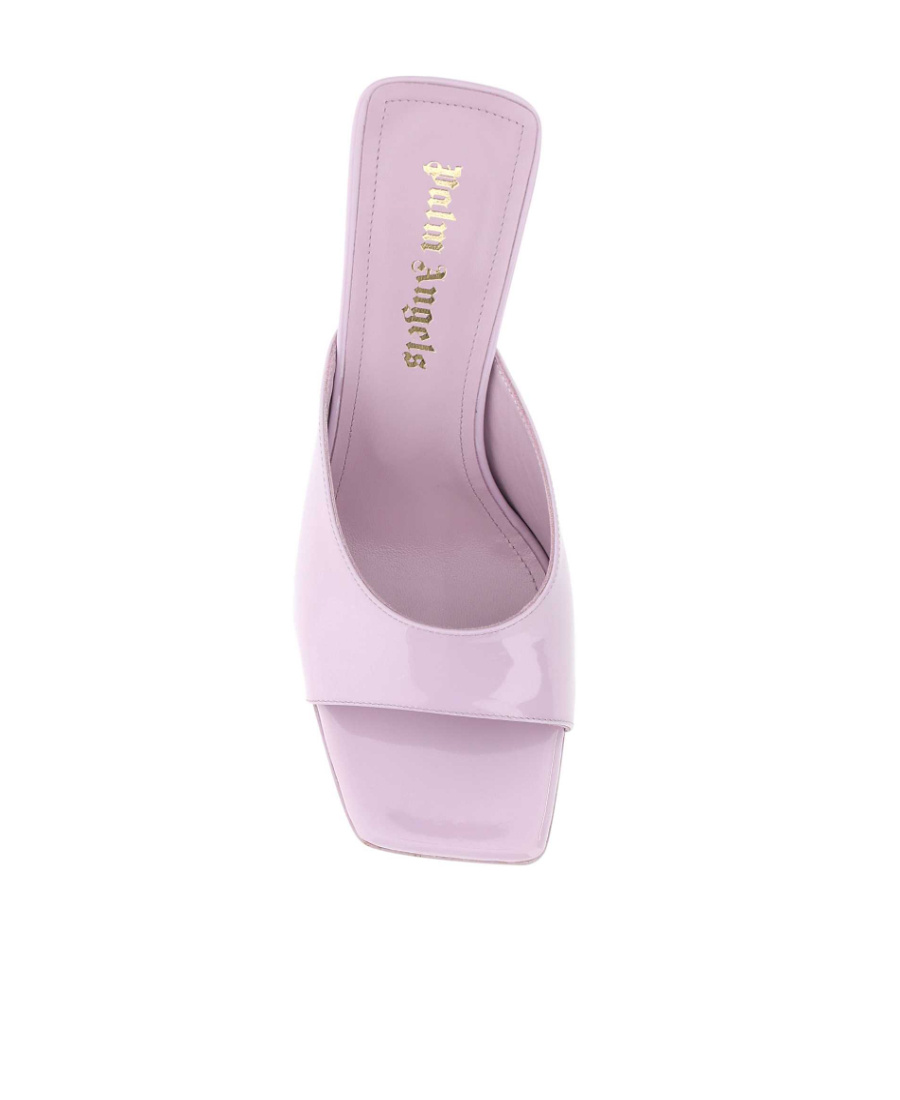 Palm Angels Palm Beach Leather Mules In Pink