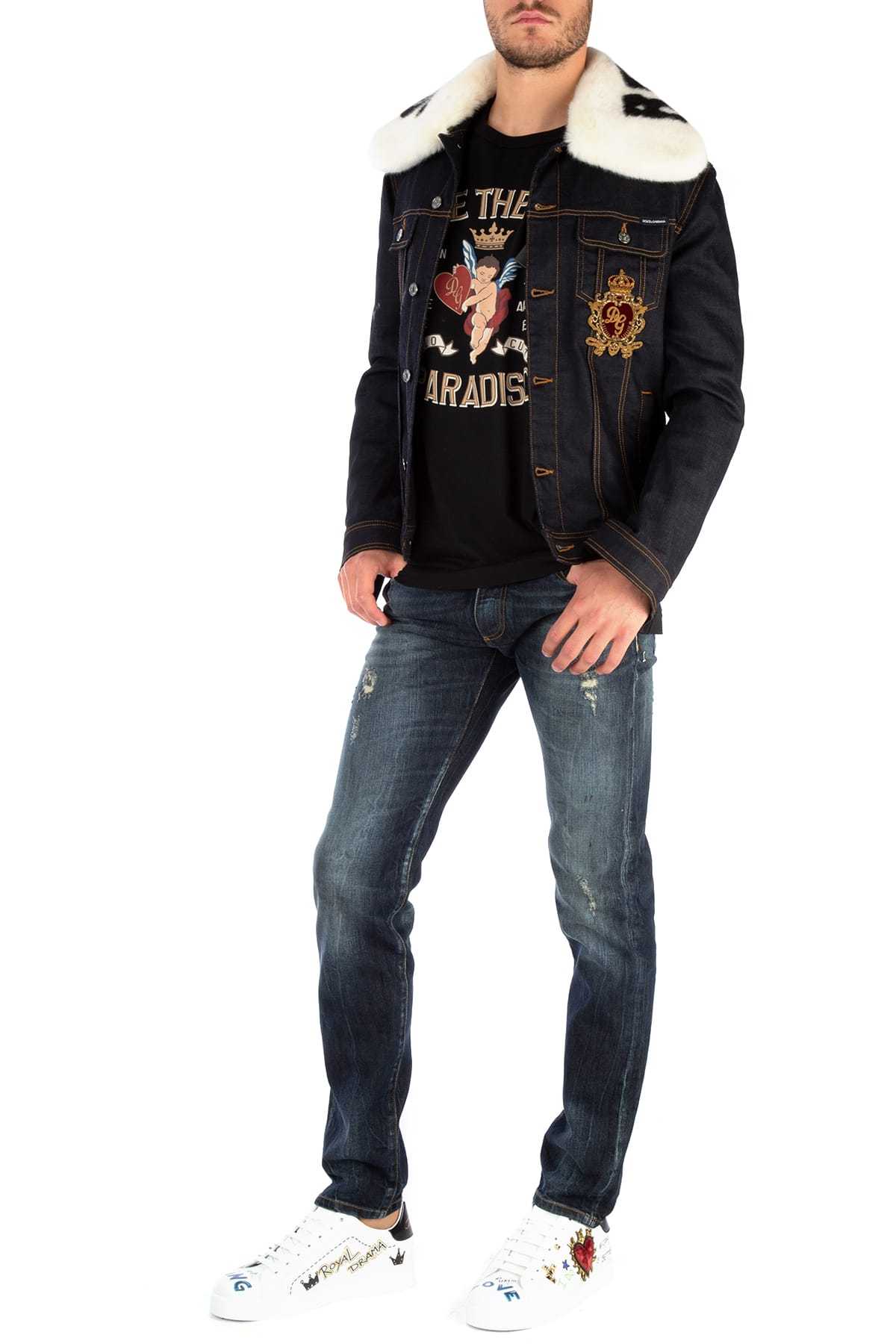 Dolce & Gabbana Printed T-shirt In Black