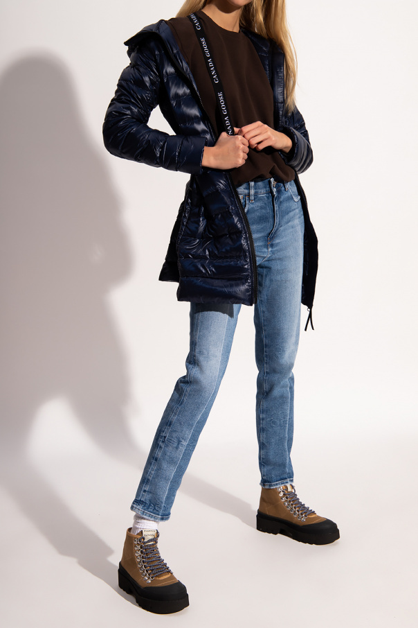 Canada Goose Padded Recycled Nylon Coat In Black