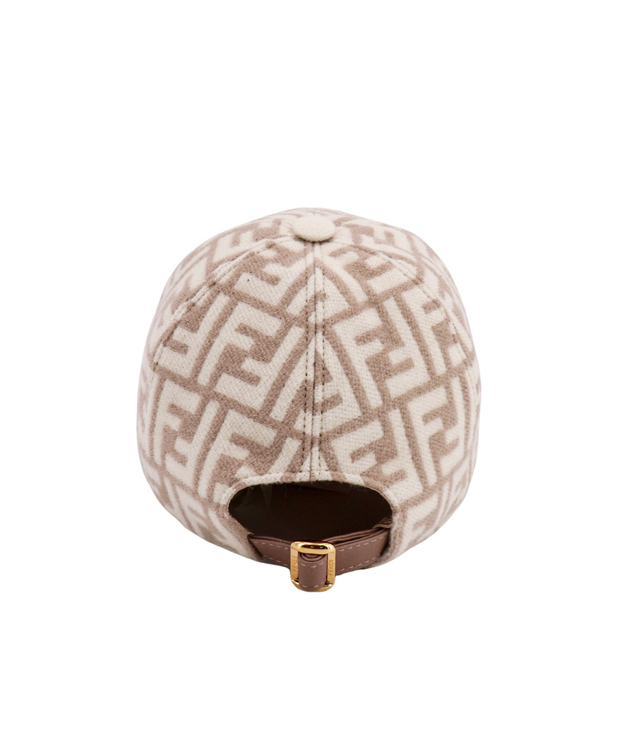 Fendi Allover Ff Motif Baseball Cap In Nude