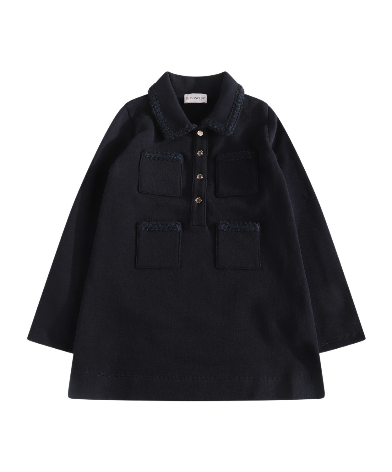 Moncler Cotton Dress In Blue