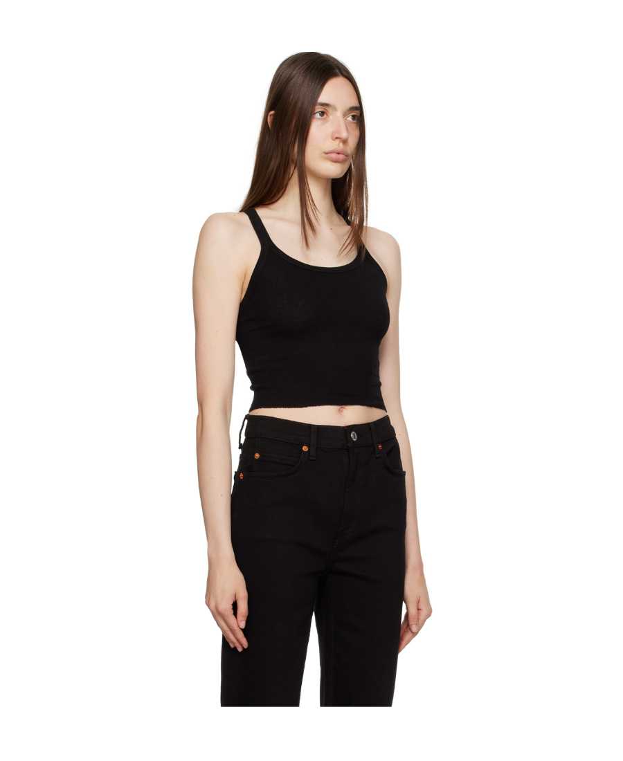 Re/done X Hanes Ribbed Jersey Sling In Black