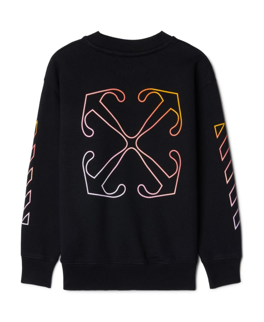 Off-white Arrow-print Cotton Sweatshirt In Black
