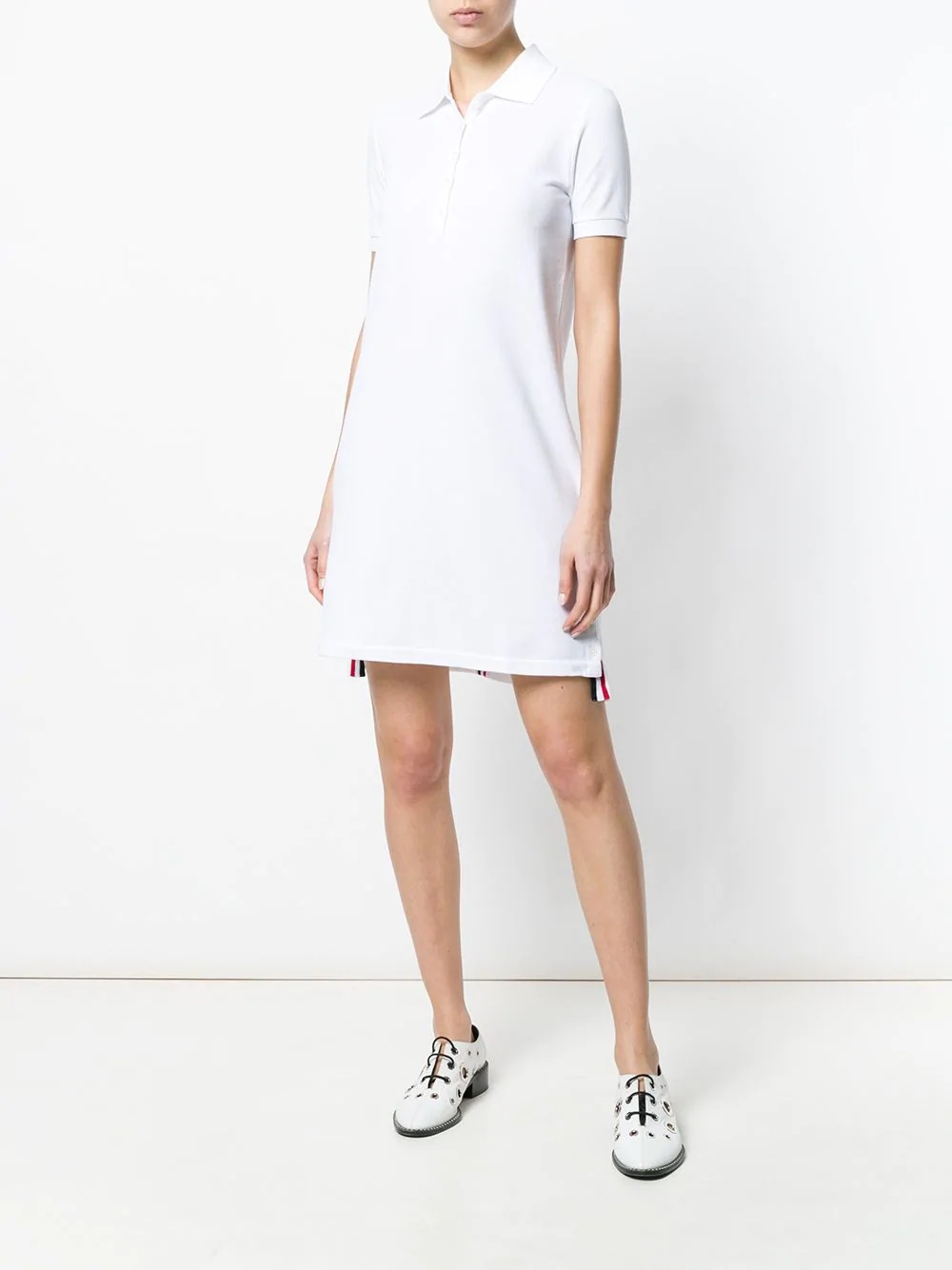 THOM BROWNE THOM BROWNE RWB STRIPED POLO DRESS
