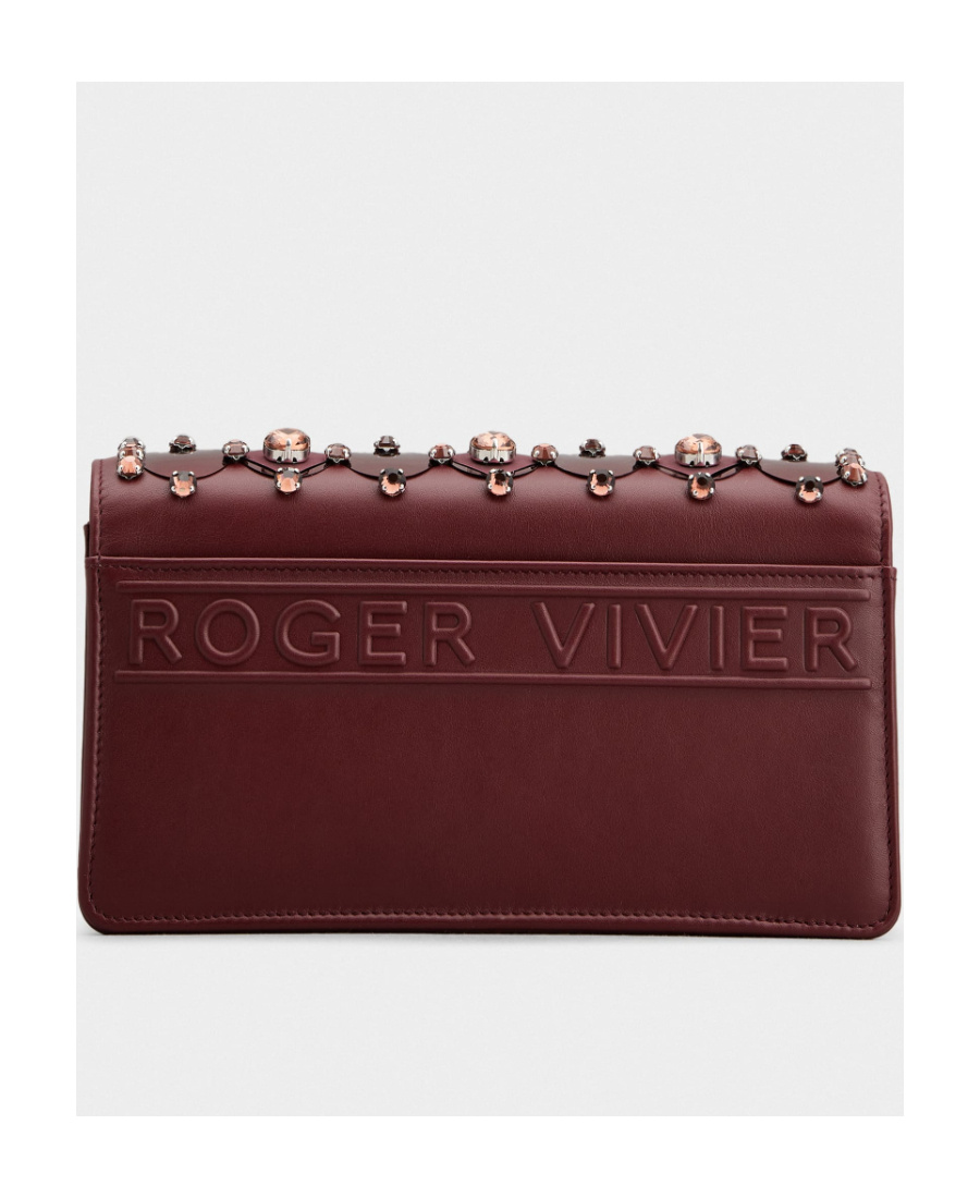 Roger Vivier Viv' Choc Disco Lock Mini Shoulder Bag In Red