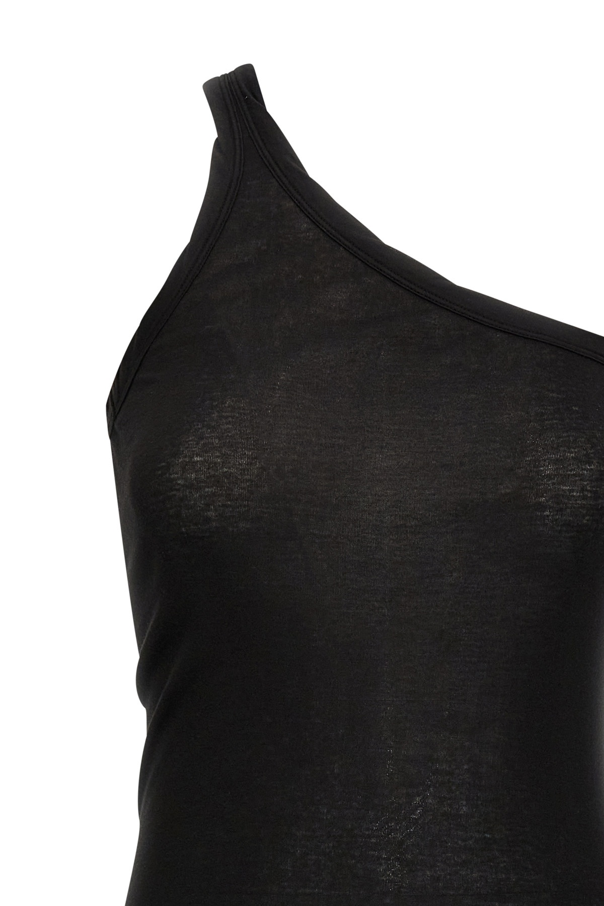Shop Rick Owens Drkshdw Hollywood One Shoulder Top In Black