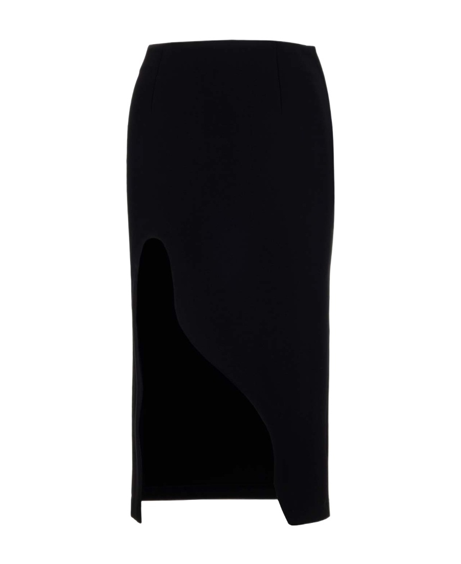 Shop Off-white Asymmetric Midi Skirt In Black